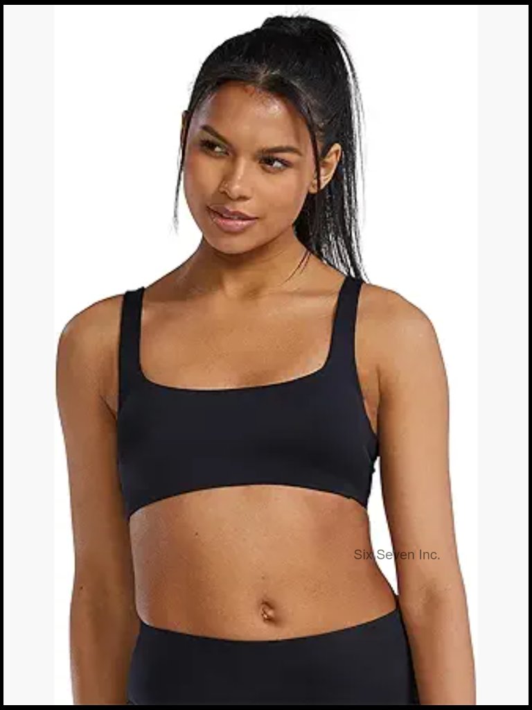 Scoop Neck Swim Top With Removable Cups Upf 50+